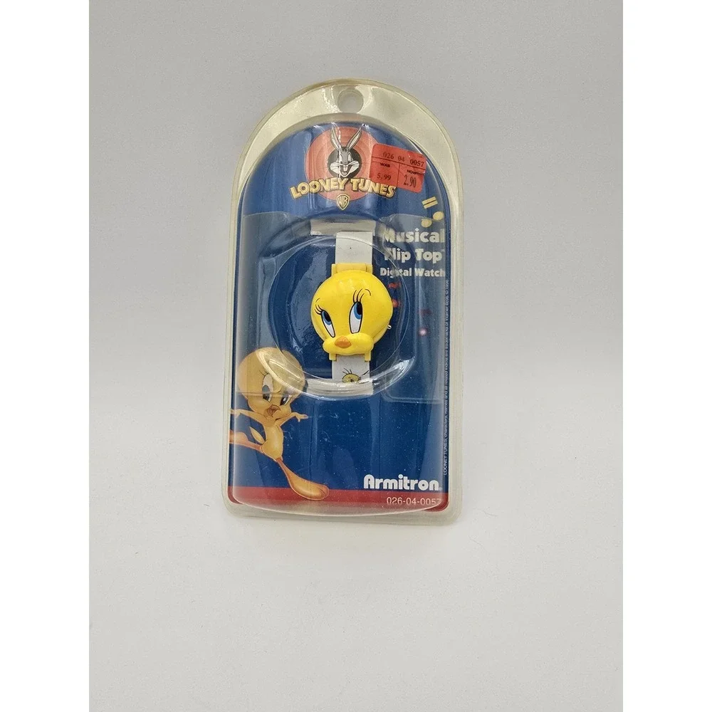Tweety Bird‎ Musical Flip Top Watch Armitron New In Package Vintage Looney Tunes